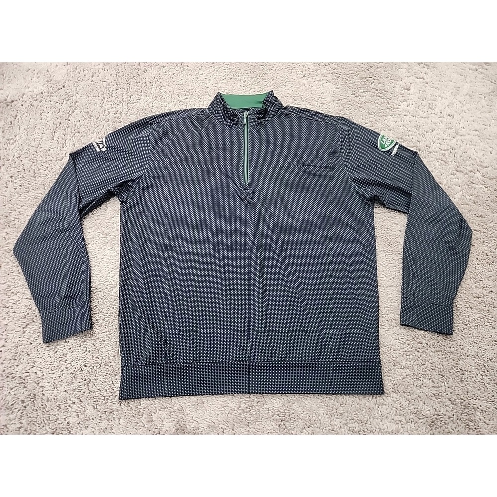 HL Sport Pullover Mens M Micro-Geometric Land Rover Jaguar Houston-Central Golf